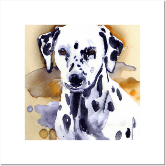 Dalmatian Watercolor Painting - Dog Lover Gifts Wall Art by Edd Paint Something